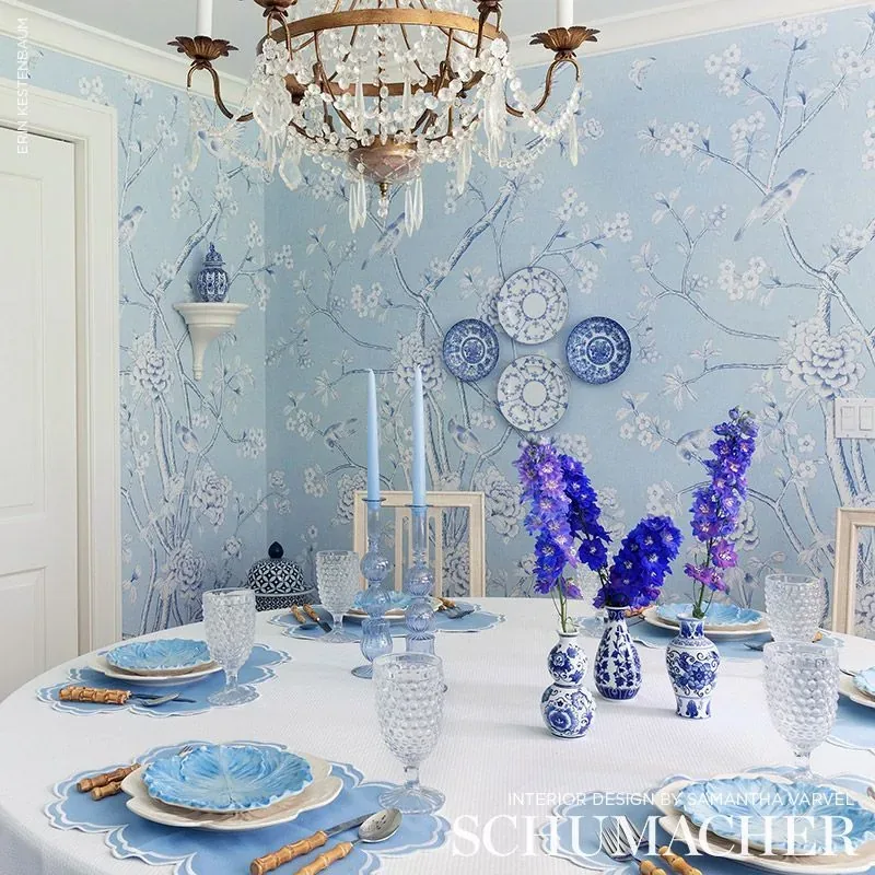 CHINOIS PALAIS PANEL SKY Schumacher Wallpaper wallpaper - SKU 5007128