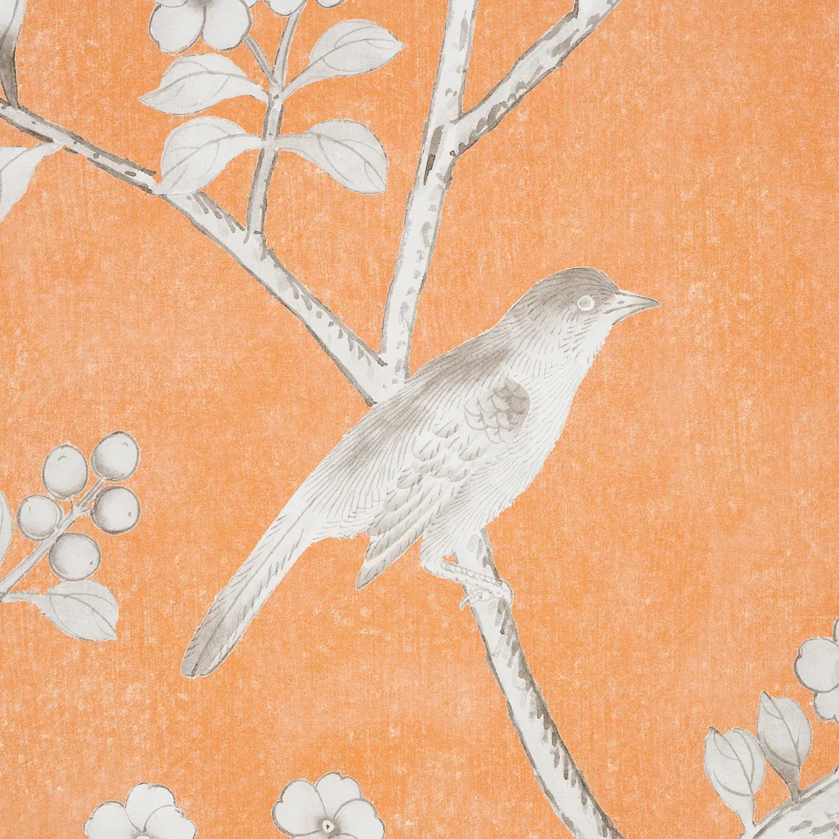 Schumacher CHINOIS PALAIS PANEL - TANGERINE Wallpaper | Buy Online Schumacher CHINOIS PALAIS PANEL wallpaper, color TANGERINE, SKU 5007124