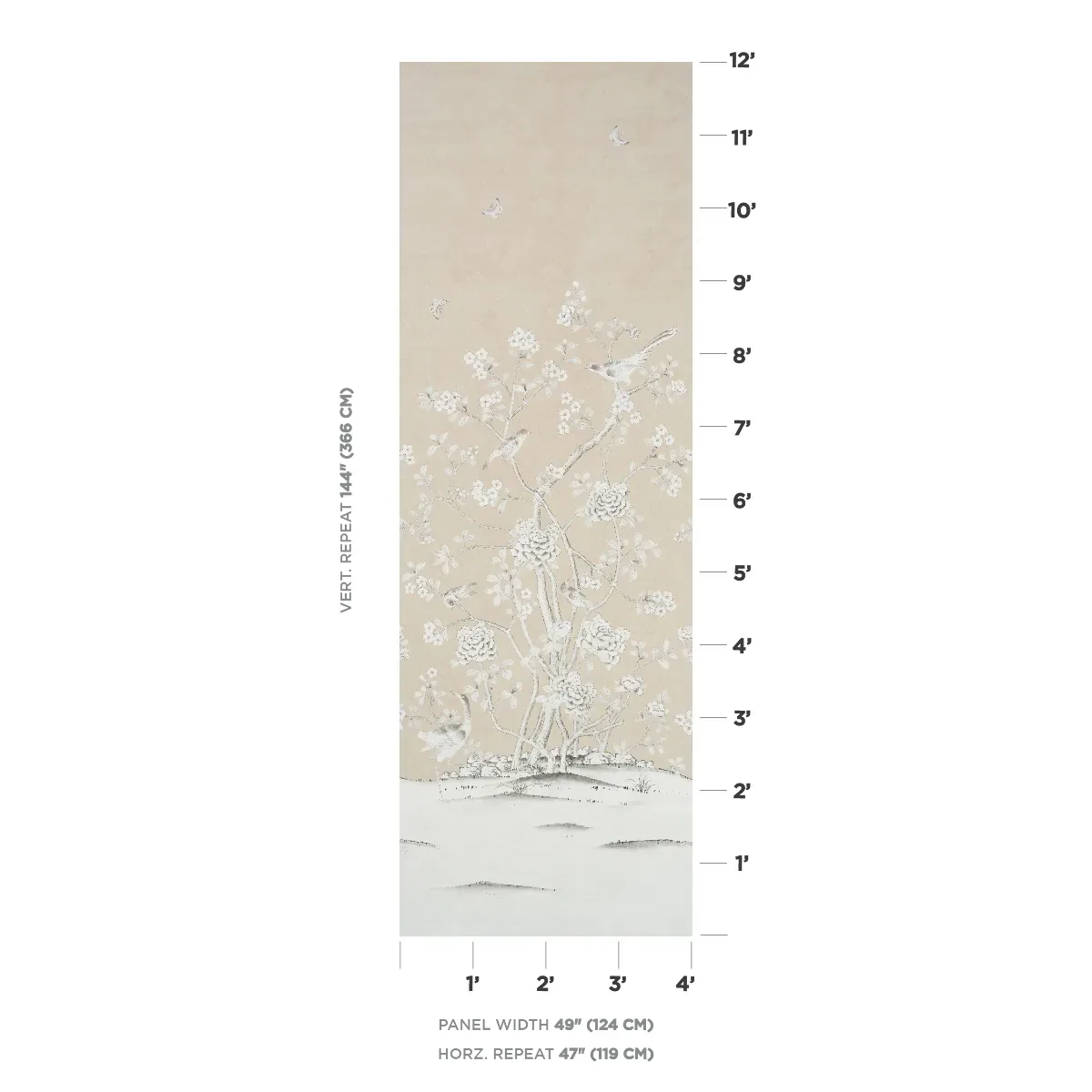 CHINOIS PALAIS VINYL PANEL room view