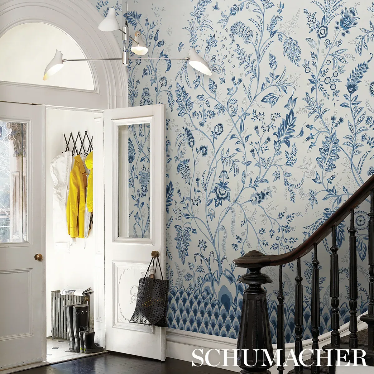 CHINOISERIE GRANDE PANEL SET - INDIGO Schumacher Wallpaper | CHINOISERIE GRANDE PANEL SET INDIGO Schumacher Wallpaper wallpaper - SKU 5015820