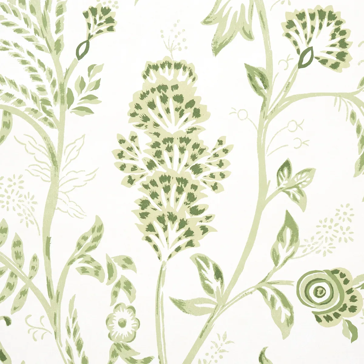 CHINOISERIE GRANDE PANEL SET LEAF GREEN Schumacher Wallpaper wallpaper - SKU 5015821