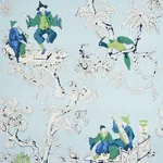 CHINOISERIE MODERNE - BLUE Schumacher Wallpaper | Wallpaper CHINOISERIE MODERNE BLUE Schumacher Wallpaper wallpaper - SKU 5011650