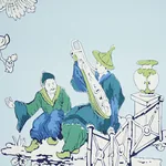CHINOISERIE MODERNE - BLUE Schumacher Wallpaper | Wallpaper CHINOISERIE MODERNE BLUE Schumacher Wallpaper wallpaper - SKU 5011650