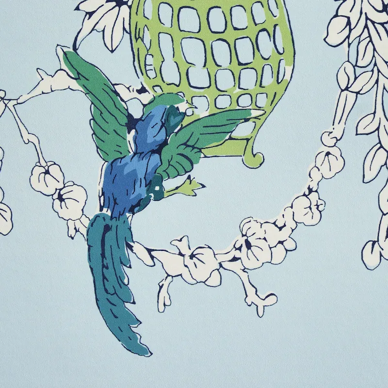 CHINOISERIE MODERNE - BLUE Schumacher Wallpaper | Wallpaper CHINOISERIE MODERNE BLUE Schumacher Wallpaper wallpaper - SKU 5011650