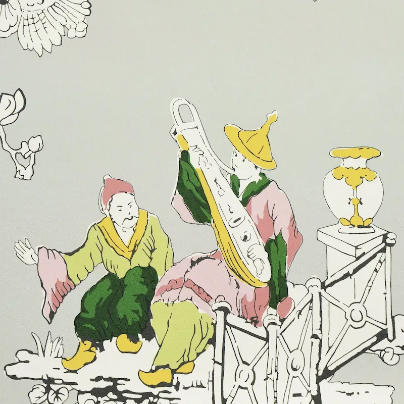 CHINOISERIE MODERNE SOFT GREY Schumacher Wallpaper wallpaper - SKU 5011652