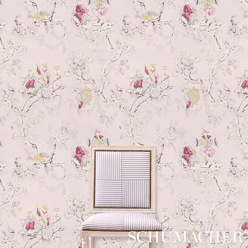 CHINOISERIE MODERNE SOFT GREY Schumacher Wallpaper wallpaper - SKU 5011652