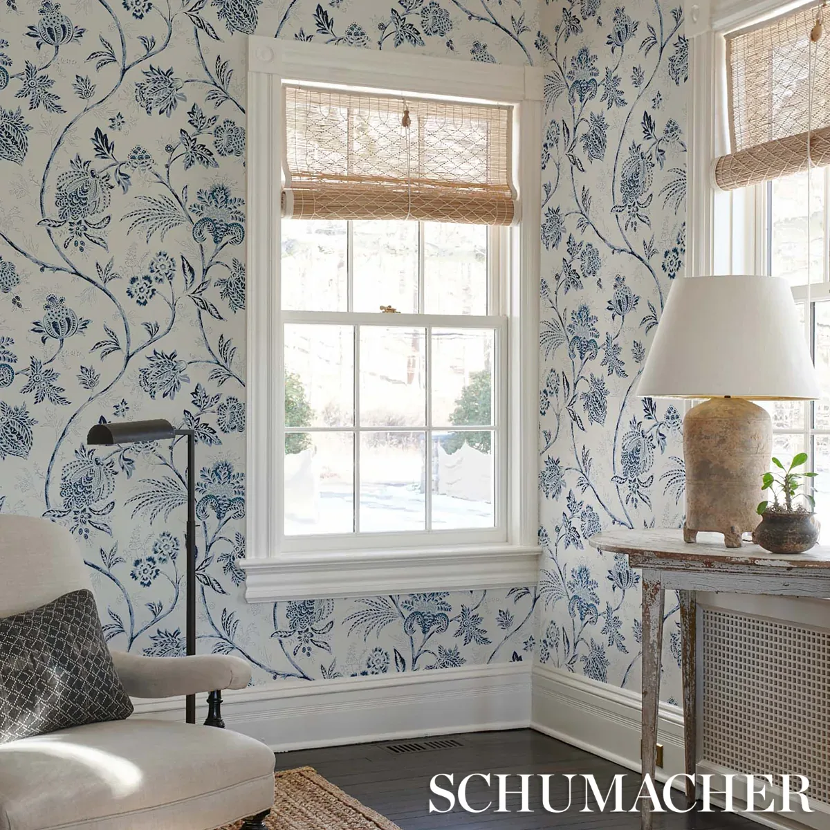 CHINOISERIE VINE - COBALT Schumacher Wallpaper | Wallpaper T CHINOISERIE VINE COBALT Schumacher Wallpaper wallpaper - SKU 5014350