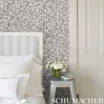 CHRYSANTHEMUM BLUE Schumacher Wallpaper wallpaper - SKU 5009552