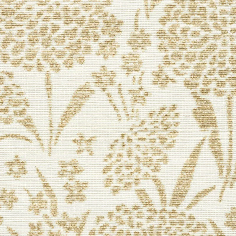 CHRYSANTHEMUM SISAL - GOLD Schumacher Wallpaper | Wallpaper CHRYSANTHEMUM SISAL GOLD Schumacher Wallpaper wallpaper - SKU 5009782