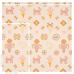 CHUSKA WARP PRINT PINK & ORANGE Schumacher Wallpaper wallpaper - SKU 5010871