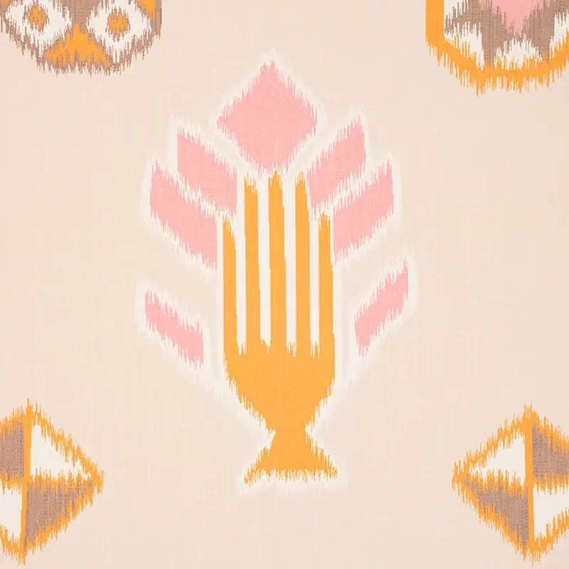 CHUSKA WARP PRINT PINK & ORANGE Schumacher Wallpaper wallpaper - SKU 5010871