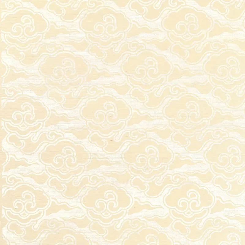 CIRRUS CLOUDS SISAL BLANCHED Schumacher Wallpaper wallpaper - SKU 5006061