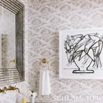 CIRRUS CLOUDS SISAL FOG & CHALK Schumacher Wallpaper wallpaper - SKU 5006062