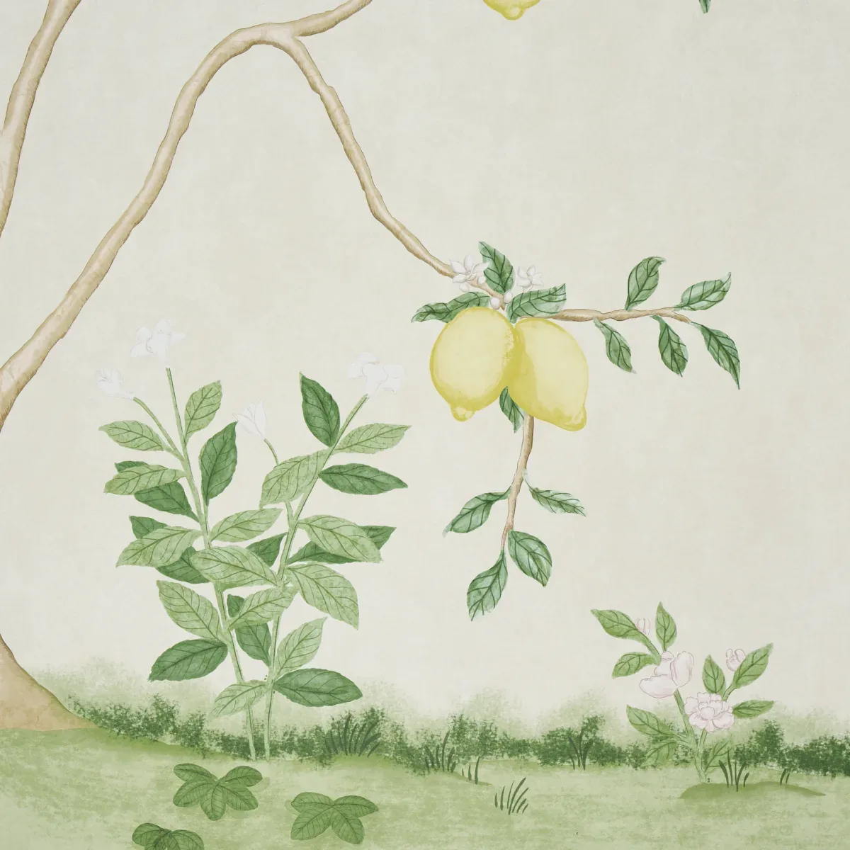 CITRUS BLOSSOM 2 PANEL SET CREAM Schumacher Wallpaper wallpaper - SKU 5017160
