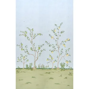 Schumacher CITRUS BLOSSOM 2 PANEL SET wallpaper, color SKY, SKU 5017162