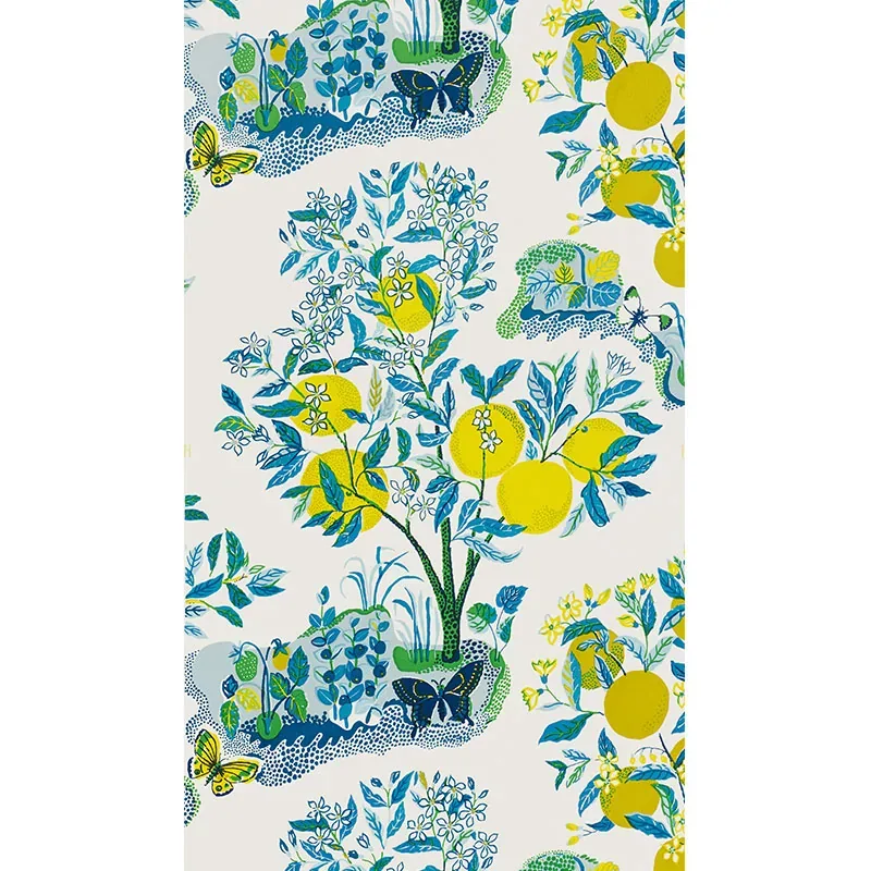 CITRUS GARDEN PANEL SET POOL Schumacher Wallpaper wallpaper - SKU 5008411