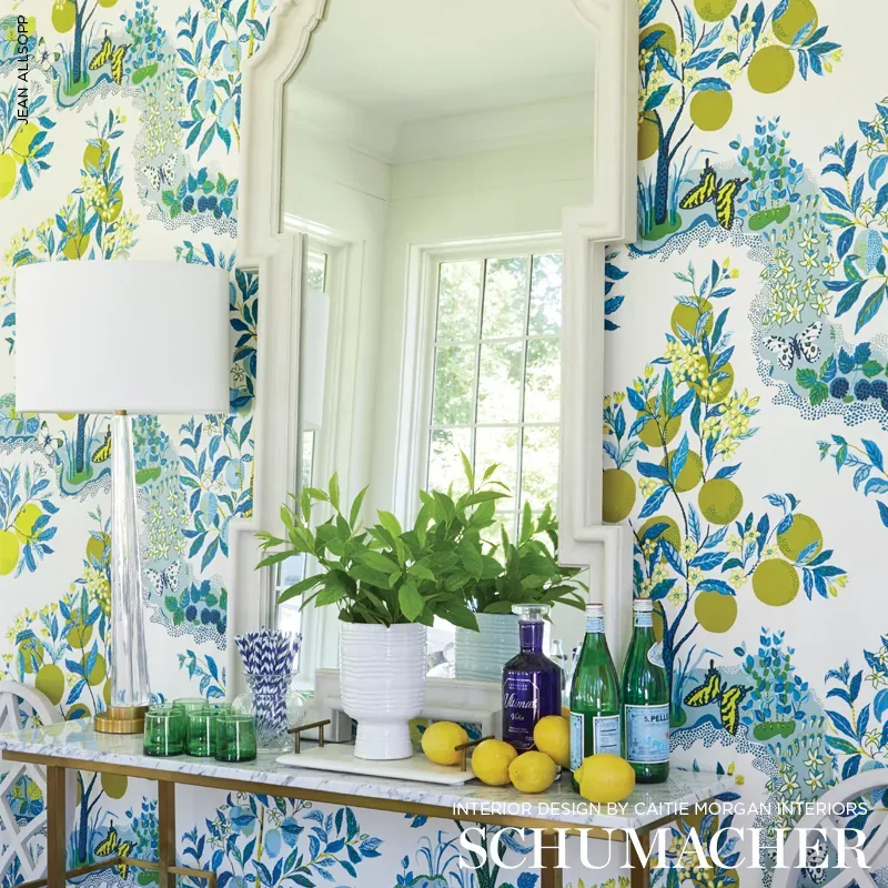 CITRUS GARDEN PANEL SET POOL Schumacher Wallpaper wallpaper - SKU 5008411