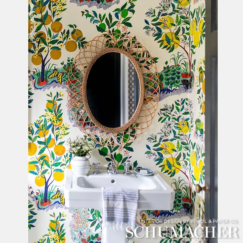 CITRUS GARDEN PANEL SET PRIMARY Schumacher Wallpaper wallpaper - SKU 5008410