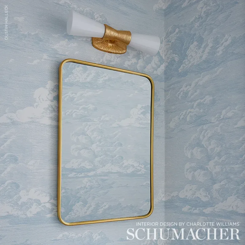 CLOUD TOILE MINERAL Schumacher Wallpaper wallpaper - SKU 5009132