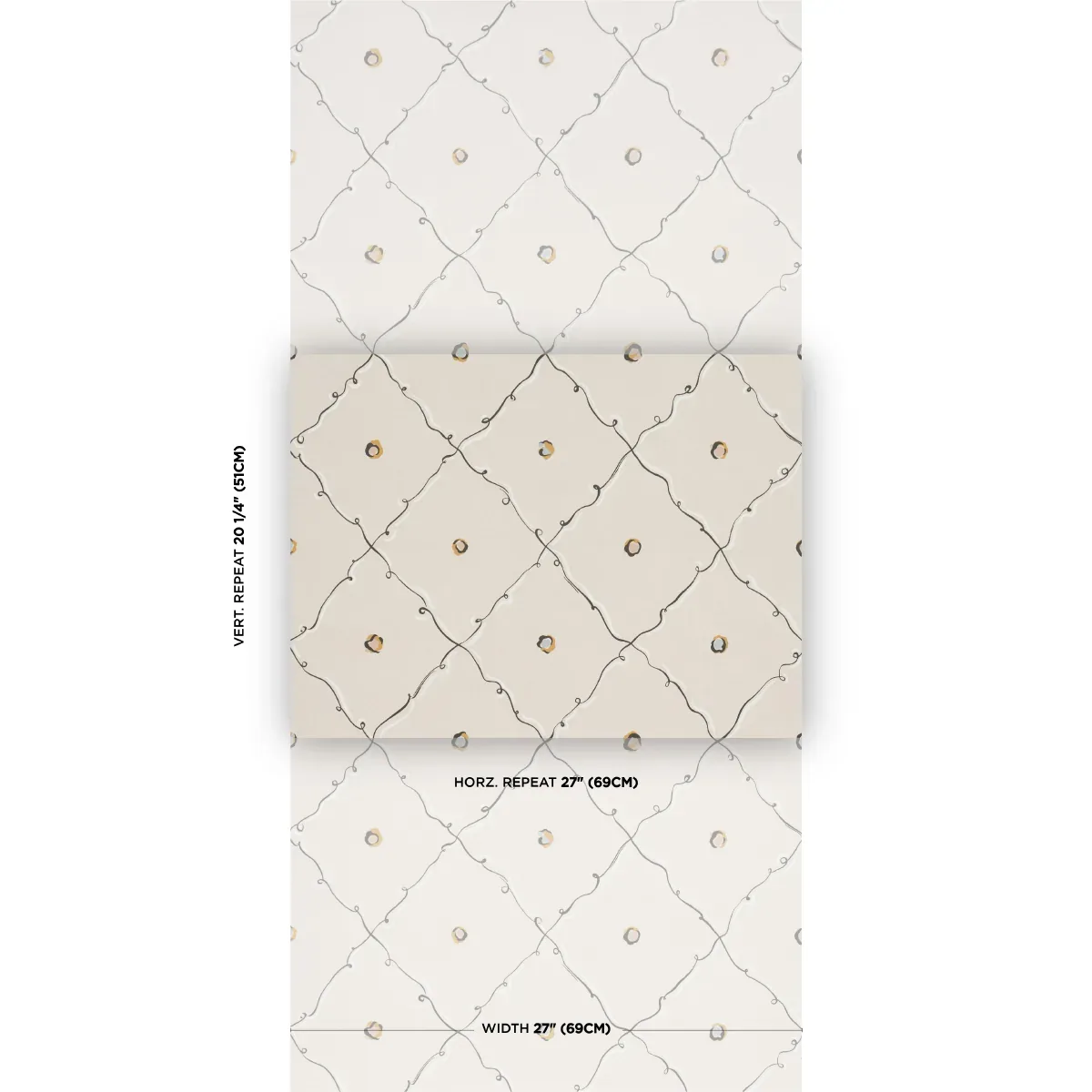 COLETTE LIGHT BEIGE Schumacher Wallpaper wallpaper - SKU 5017371
