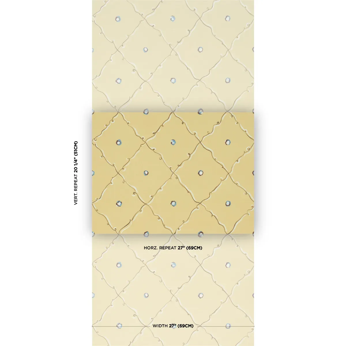 COLETTE LIGHT YELLOW Schumacher Wallpaper wallpaper - SKU 5017373