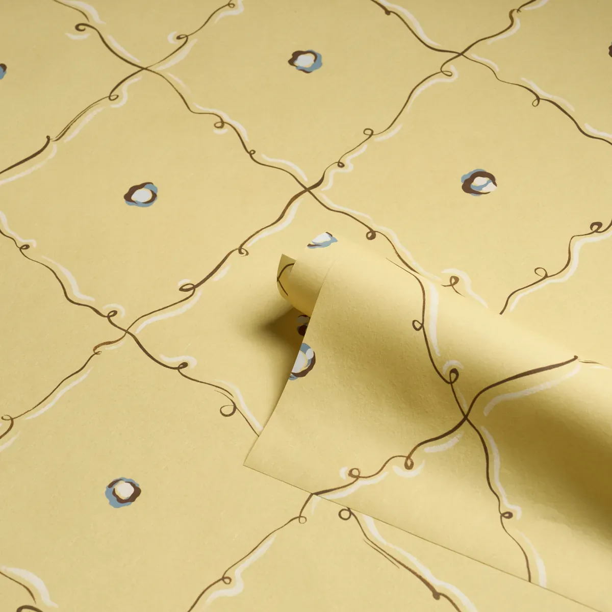 COLETTE - LIGHT YELLOW Schumacher Wallpaper | Wallpaper Twin COLETTE LIGHT YELLOW Schumacher Wallpaper wallpaper - SKU 5017373