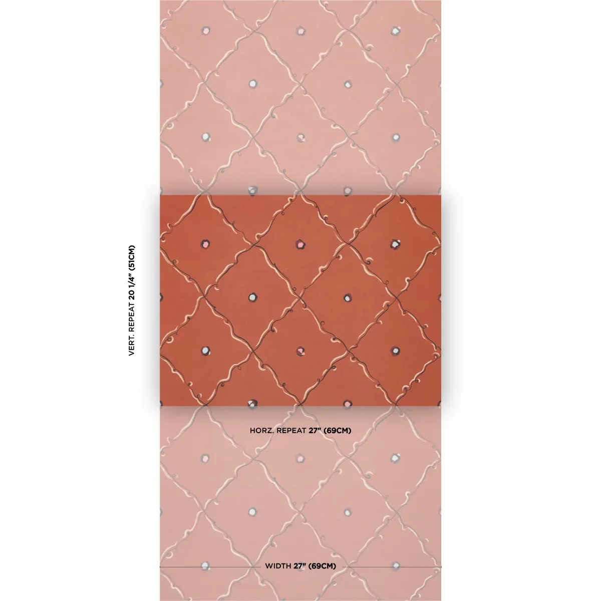 COLETTE RED Schumacher Wallpaper wallpaper - SKU 5017370