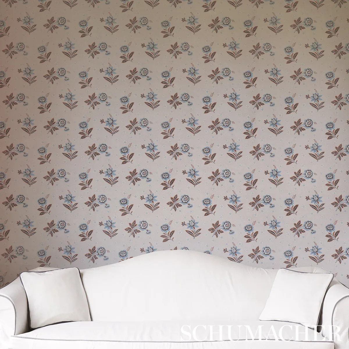 COLLINE DELFT & SEPIA Schumacher Wallpaper wallpaper - SKU 5014222