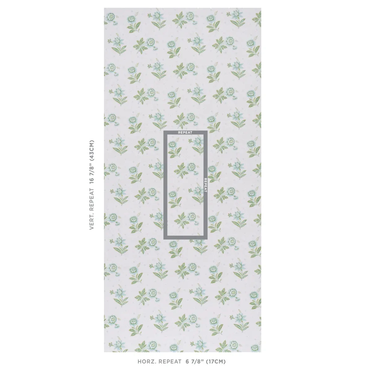 COLLINE LEAF & AQUA Schumacher Wallpaper wallpaper - SKU 5014221