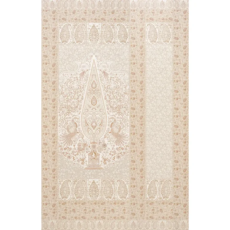 Schumacher COLMERY PAISLEY PANEL SET wallpaper, color PARCHMENT, SKU 5015511