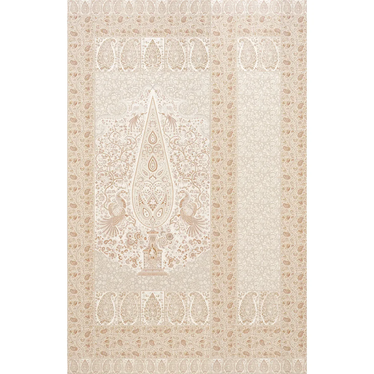 COLMERY PAISLEY PANEL SET PARCHMENT Schumacher Wallpaper wallpaper - SKU 5015511