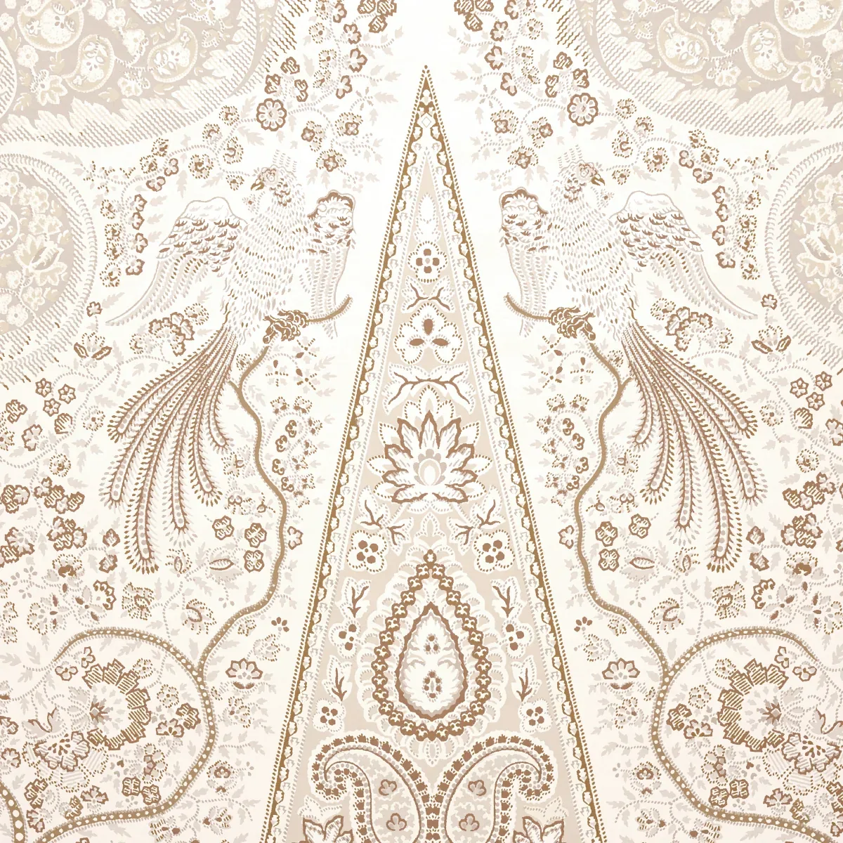 COLMERY PAISLEY PANEL SET PARCHMENT Schumacher Wallpaper wallpaper - SKU 5015511