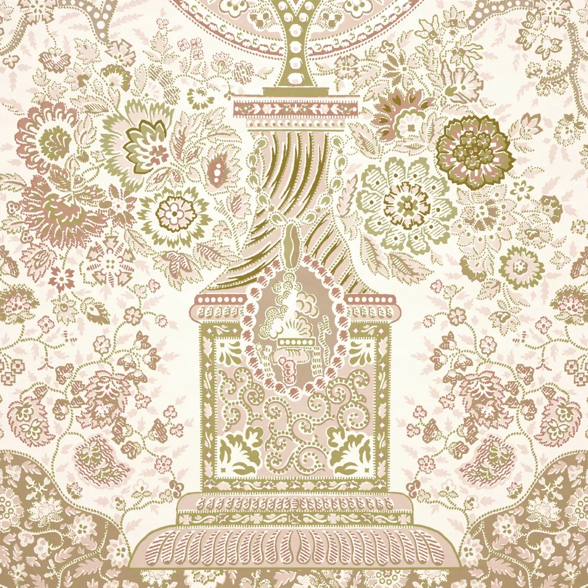 Schumacher COLMERY PAISLEY PANEL SET - PÉTALE Wallpaper | Buy Online Schumacher COLMERY PAISLEY PANEL SET wallpaper, color PÉTALE, SKU 5015512