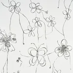 COME BACK AS A FLOWER SOFT BLACK Schumacher Wallpaper wallpaper - SKU 5014090