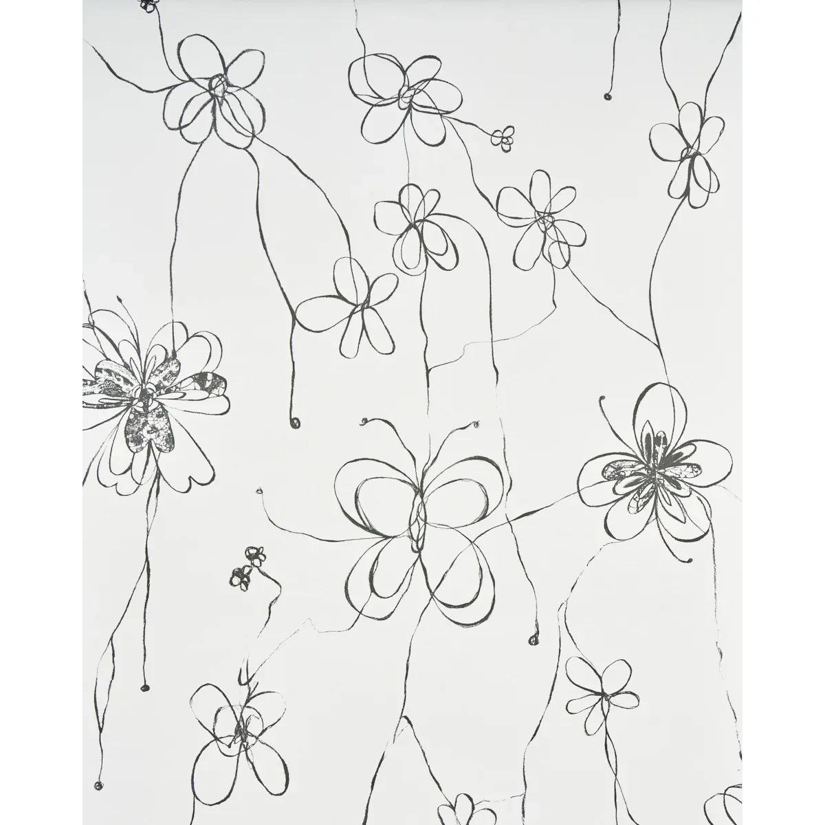 COME BACK AS A FLOWER SOFT BLACK Schumacher Wallpaper wallpaper - SKU 5014090