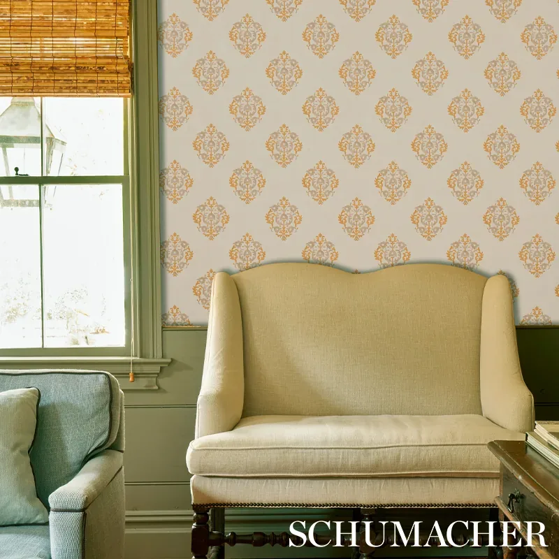 CONSTANTINE - NATURAL & OCHER Schumacher Wallpaper | Wallpap CONSTANTINE NATURAL & OCHER Schumacher Wallpaper wallpaper - SKU 5012880