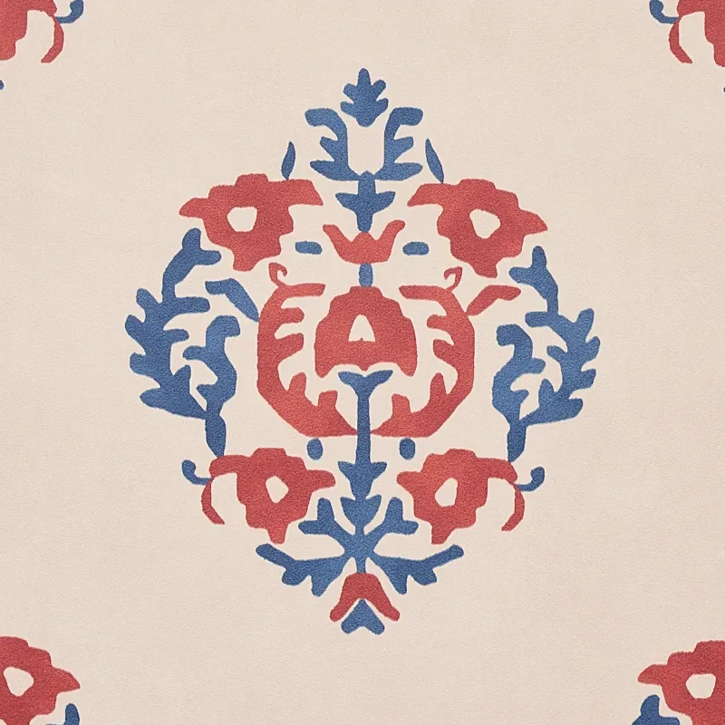 CONSTANTINE - RED & BLUE Schumacher Wallpaper | Wallpaper Tw CONSTANTINE RED & BLUE Schumacher Wallpaper wallpaper - SKU 5012882