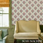 CONSTANTINE - RED & BLUE Schumacher Wallpaper | Wallpaper Tw CONSTANTINE RED & BLUE Schumacher Wallpaper wallpaper - SKU 5012882