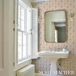 CORAIL LEAF TRELLIS - BLUSH Schumacher Wallpaper | Wallpaper CORAIL LEAF TRELLIS BLUSH Schumacher Wallpaper wallpaper - SKU 5016642