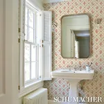 CORAIL LEAF TRELLIS CORAL Schumacher Wallpaper wallpaper - SKU 5016641