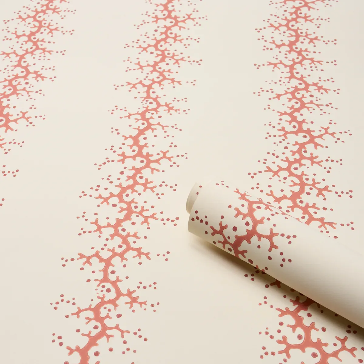 CORAL STRIPE CORAL Schumacher Wallpaper wallpaper - SKU 5016450