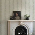 CORAL STRIPE - GREEN Schumacher Wallpaper | Wallpaper Twins CORAL STRIPE GREEN Schumacher Wallpaper wallpaper - SKU 5016452