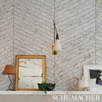 CORK HERRINGBONE - WHITE Schumacher Wallpaper | Wallpaper Tw CORK HERRINGBONE WHITE Schumacher Wallpaper wallpaper - SKU 5013010