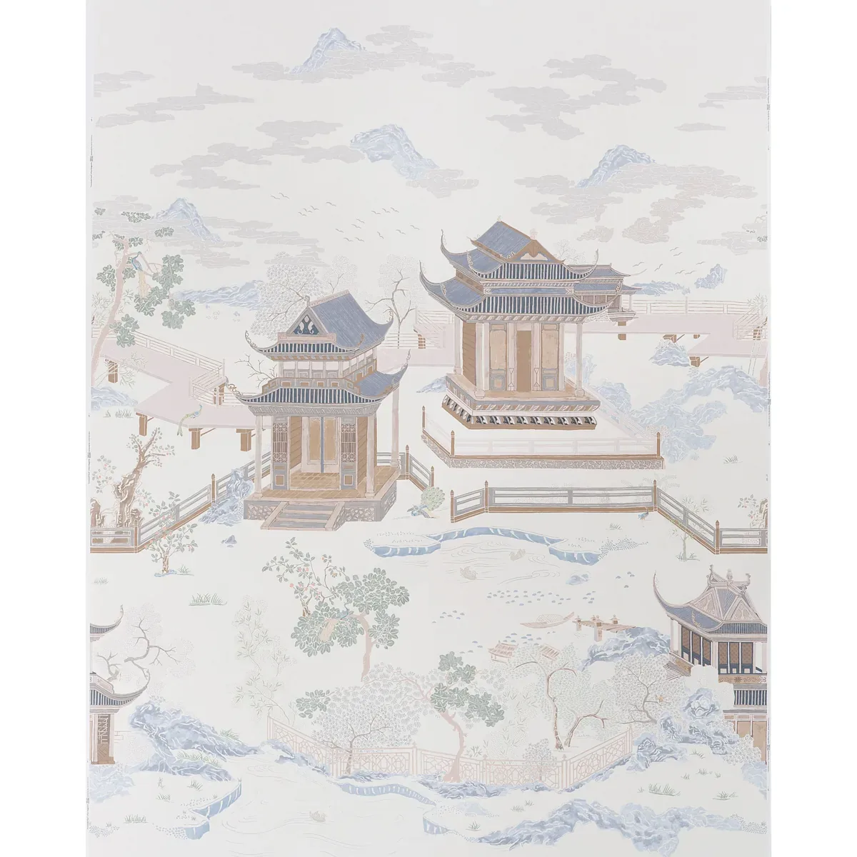 COROMANDEL PANEL SET ALABASTER Schumacher Wallpaper wallpaper - SKU 5014160