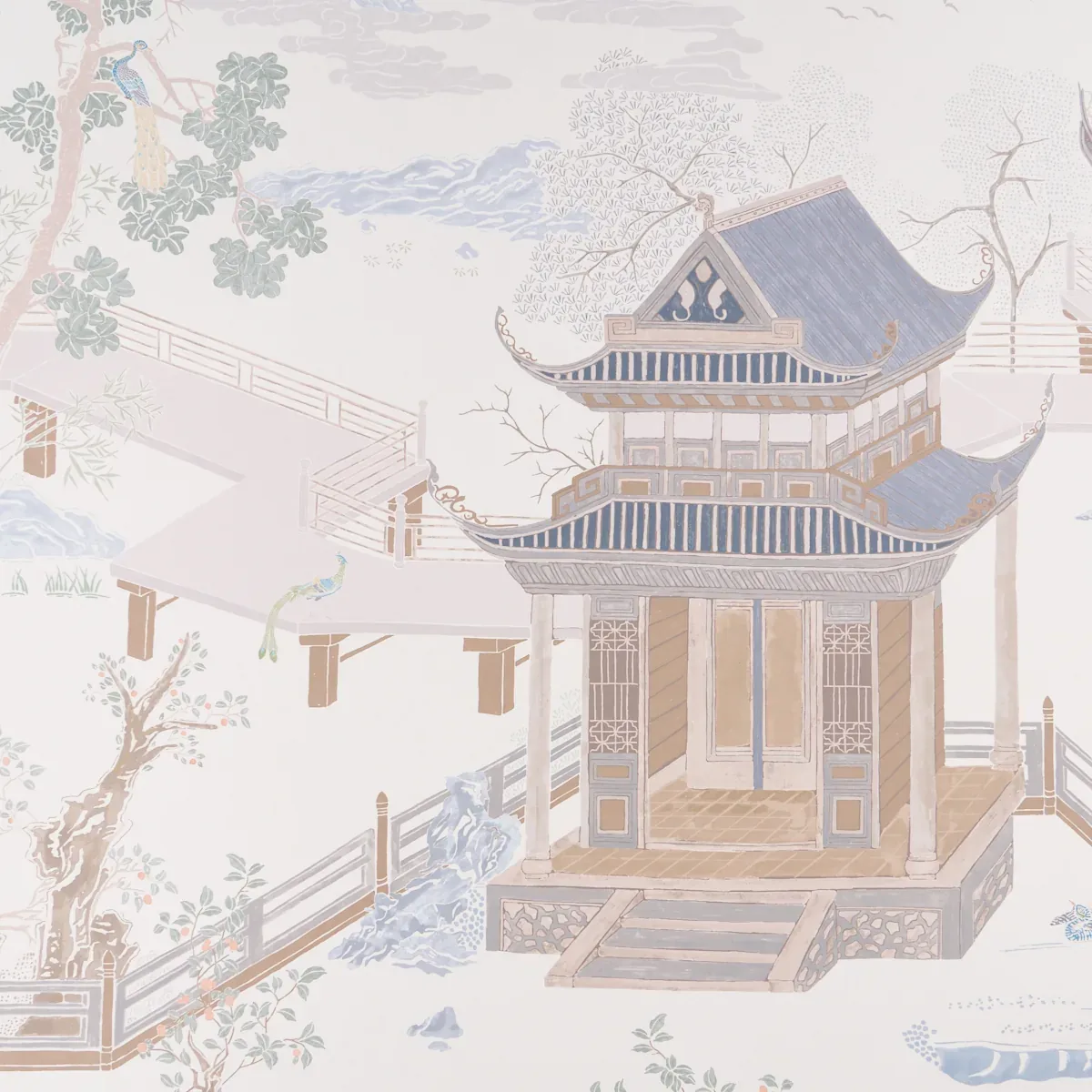 COROMANDEL PANEL SET - ALABASTER Schumacher Wallpaper | Wall COROMANDEL PANEL SET ALABASTER Schumacher Wallpaper wallpaper - SKU 5014160