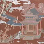 COROMANDEL PANEL SET - CINNABAR Schumacher Wallpaper | Wallp COROMANDEL PANEL SET CINNABAR Schumacher Wallpaper wallpaper - SKU 5014161