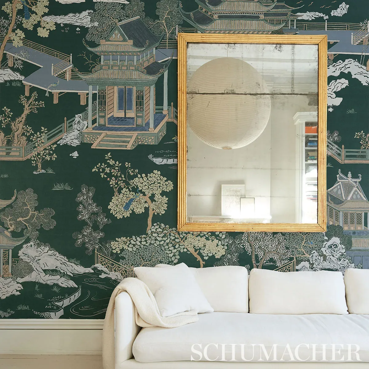 COROMANDEL PANEL SET - CINNABAR Schumacher Wallpaper | Wallp COROMANDEL PANEL SET CINNABAR Schumacher Wallpaper wallpaper - SKU 5014161