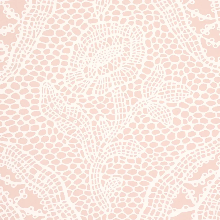 Schumacher COSETTE LACE wallpaper, color BLUSH, SKU 5014720