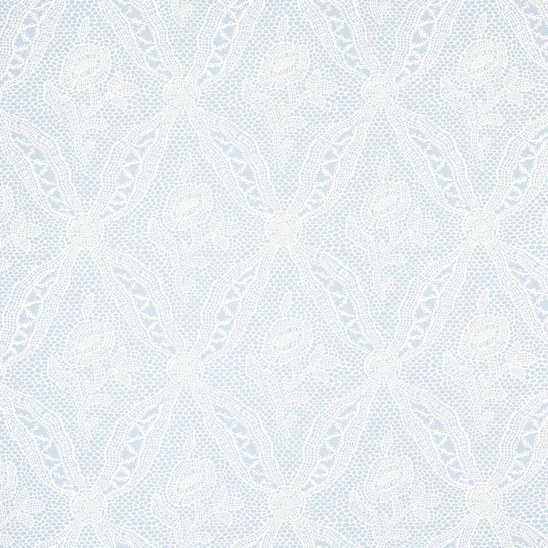 Schumacher COSETTE LACE wallpaper, color CORNFLOWER, SKU 5014722