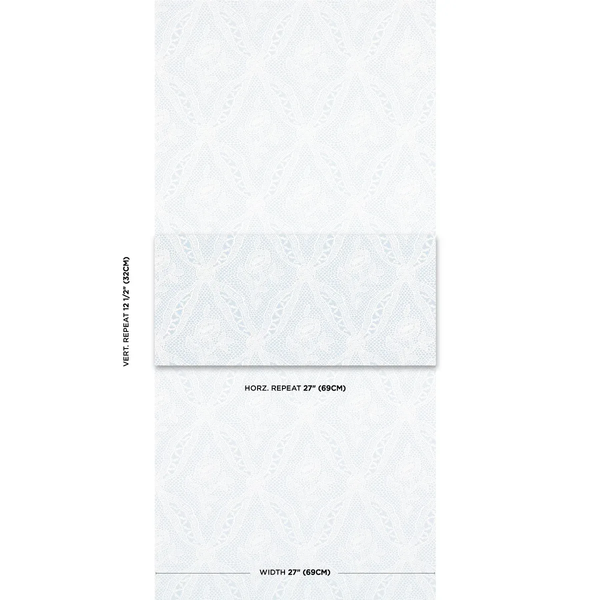 COSETTE LACE CORNFLOWER Schumacher Wallpaper wallpaper - SKU 5014722
